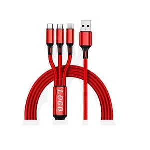 3-in-1 Fabric Charging Cable