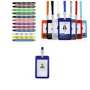 Plastic ID Card / Badge Card Holder with Lanyards