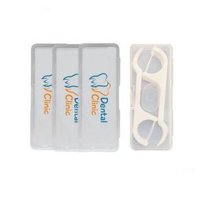 Oral Care 10pcs Portable Private Label Mint Flavored Container Flosser Dispenser Case Dental Floss