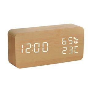 Digital LED Wooden Alarm Clock