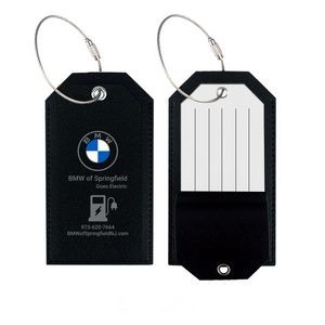 Leather Instrument Baggage Bag Luggage Tag with Privacy Cover