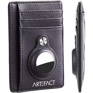 Slim Minimalist Front Pocket Wallet with Built-in Case Holder for AirTag