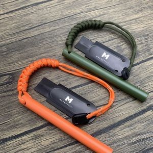 Multifunctional magnesium camping lighter reflective rope