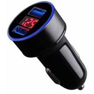 Multi function halo digital display car charger