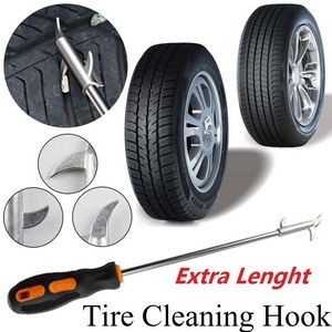 Multi-functional Car Tire Cleaning Hook with cross screwdriver