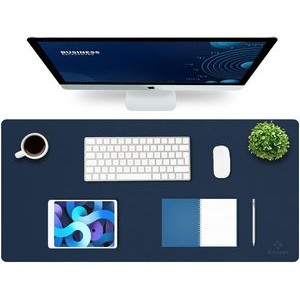 Faux Leather Desk Mat, Mouse Pad, Desk Pad for Keyboard and Mouse, 35.4" x 17"