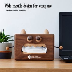 Eco-friendly Paper Holder Room Napkin Storage Solid Wanlut Wooden Tissue Box