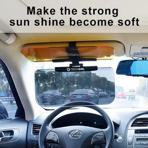 2 In 1 Adjustable Anti Glaring Dazzling Car Sun Visor Day And Night For Driving