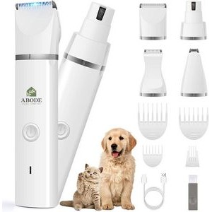 Dog Clippers Grooming Kit Dog Hair Clipper-Low Noise Dog Paw Trimmer- Rechargeable Pet Cat Groomin