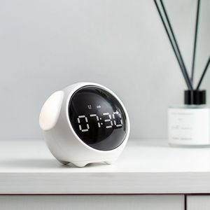 LED emoticon pixel alarm clock Smart luminous alarm clock Student bedside snooze digital small alarm