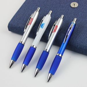 Press plastic ballpoint pen, advertising pen, logo printable gift pen