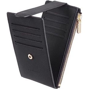 Womens Wallet Slim RFID Blocking Bifold Multi Card Case Wallet with Zipper Pocket