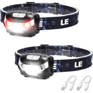 Rechargeable Headlamp, L3200 High Lumen Bright Head Lamp with 5 Modes.Waterproof Forehead Flashlight