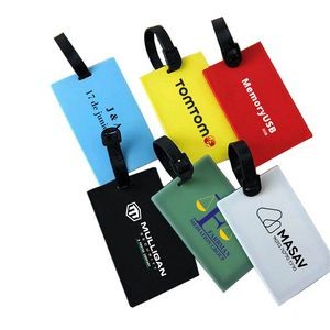 Silicone Luggage Tag with Durable Strap