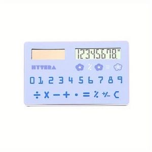 Solar Powered Card Size Gift Calculator 8-Digit Digital Display