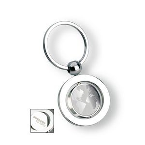 Inner Spin Globe Split Ring Key Holder