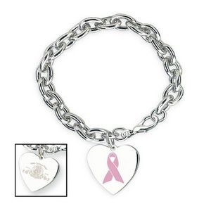 Awareness Bracelet W/ Pink Ribbon Charm