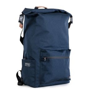 PKG Dawson 28L Recycled Roll-top Backpack - Black/Tan