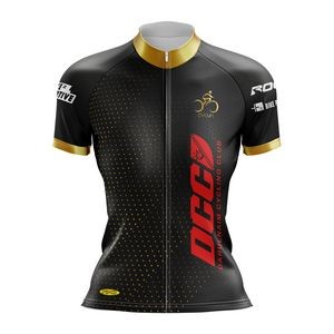 Fully Sublimated Women's Full Zip Short Sleeve Cycling Jersey
