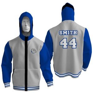 Men's Lightweight Player LS Smooth Polyester Hoodie with Fleece Backing