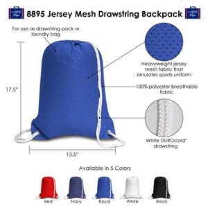 Jersey Mesh Drawstring Backpack