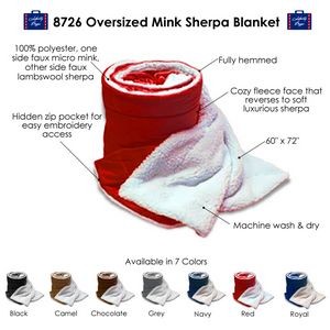 Alpine Fleece Oversized Mink Sherpa Blanket
