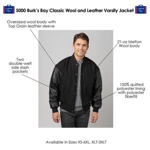 Classic Wool and Leather Varsity Jacket
