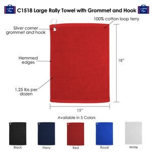 Carmel Large Rally Towel with Grommet and Hook