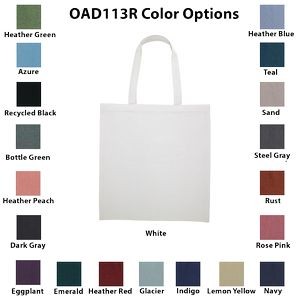 Midweight Recycled Canvas Tote Bag Colors - Bundle of 144-600+ Units (1 color and free shipping)