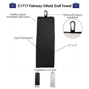 Carmel Fairway Trifold Golf Towel w/ Carbineer