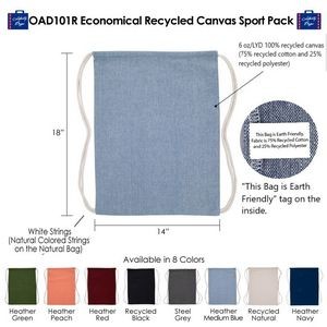 OAD101 Economical Recycled Canvas Sport Pack