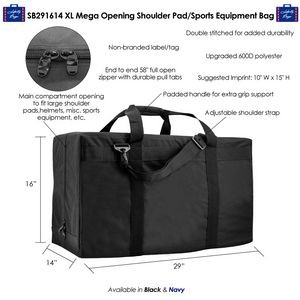 XL Mega Opening Shoulder Pad/Sports Equipment Bag