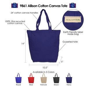 Allison Cotton Canvas Color Tote (Eco-Friendly)