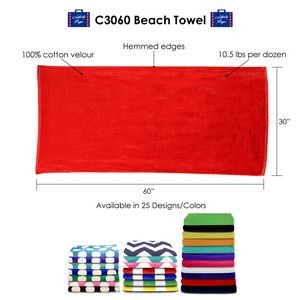 Carmel Classic Solid White Beach Towel