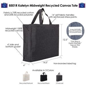 Katelyn Midweight Recycled Canvas Tote