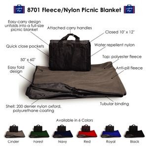 Alpine Fleece/ Nylon Picnic Blanket