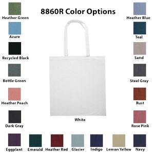 Nicole Recycled Canvas Tote Colors - Bundle of 144-600+ Units (1 color imprint and free shipping)