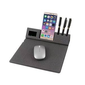 15W Wireless Chargering Mouse Pad With Pen Holder