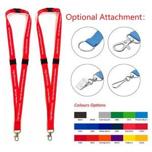 3/4" Dye Sublimation Lanyards With Safety Buckle and Lobster