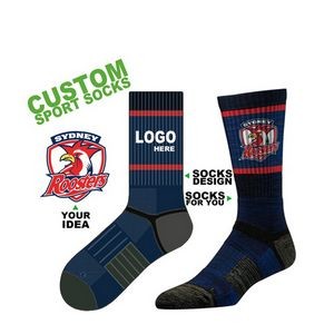 Low MOQ Custom Cushion Crew Socks