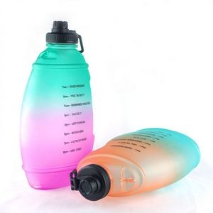 Motivational Water Bottle & Gallon Water Bottle with Time Marker - Leakproof Reusable Gym Sports