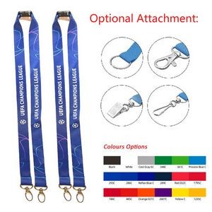 3/4" Double Ended Polyester Lanyard W/Oval Hook