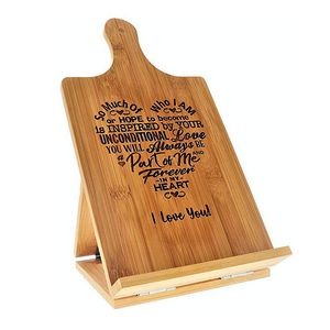 Bamboo Book Stand, Cookbook Holder for Reading Hands Free Recipe Book Holder Gifts for Grandma Mama