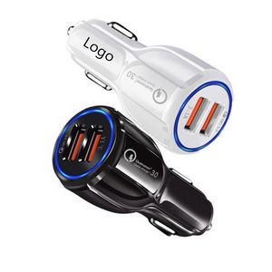 Car Charger, Quick Charge 3.0 Adapter Dual USB Fast Car Charger 30W Compatible with Samsung Galaxy,