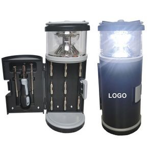 11 Piece Camping Lamp With Tool Box