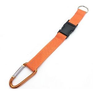 Short lanyard keychain with quick-release buckle