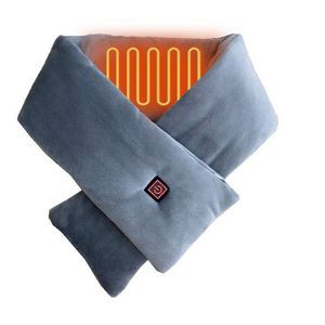 Electric Heated Scarf,USB Rechargeable Vibration Massage,Washable Winter Warm Soft Bib Shawl for Men