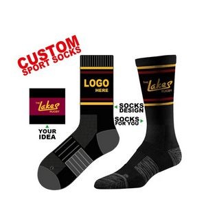 Low MOQ Custom Casual True Rib Crew Socks