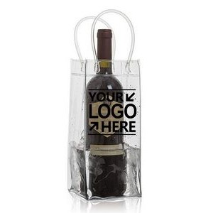 Wine Ice Bag, PVC Ice Bags for Wine Bottles, Transparent Wine Cooler Bags, Clear Wine Pouch Cooler