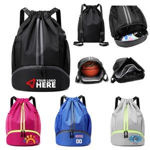 Drawstring Backpack Sports Gym Bag, String Sackpack